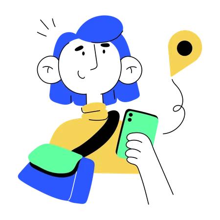 Mobile navigation  Illustration