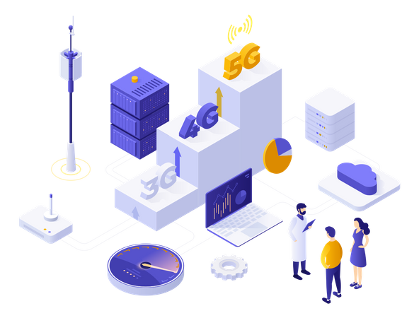 Mobile Network Spectrum  Illustration