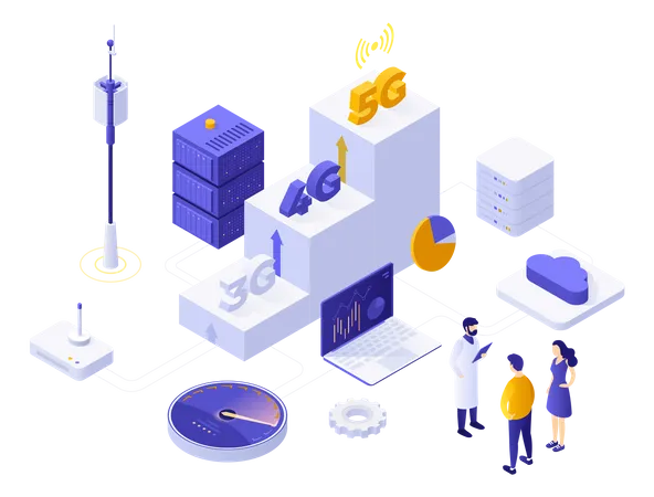 Mobile Network Spectrum  Illustration