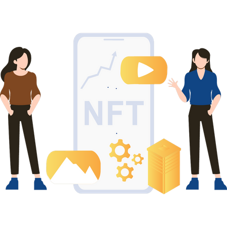 Mobile NFT-App  Illustration