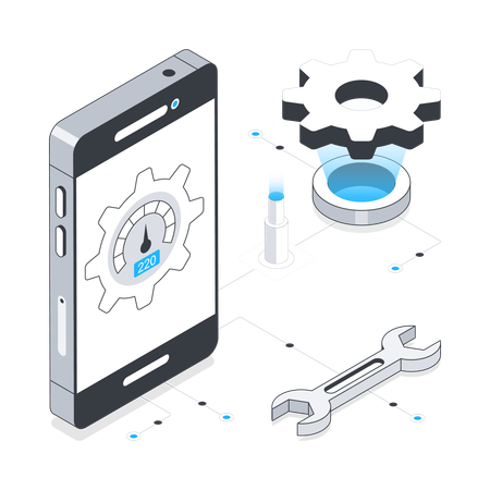 Mobile Optimierung  Illustration