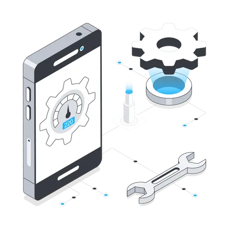 Mobile Optimierung  Illustration