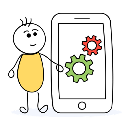 Mobile Optimierung  Illustration