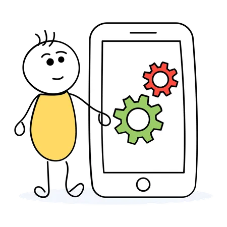 Mobile Optimierung  Illustration