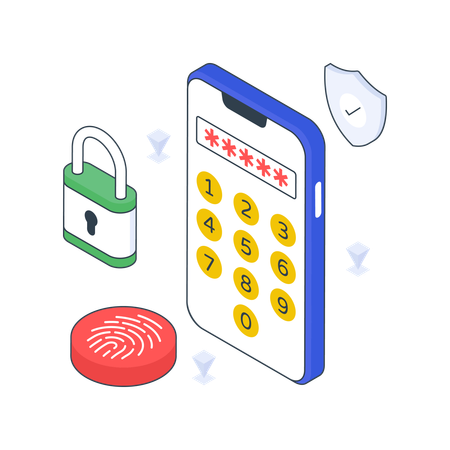 Mobile Passcode  Illustration