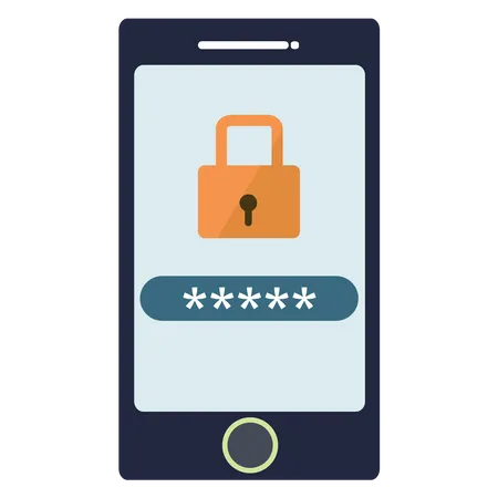 Lock Mobile Password Illustration
