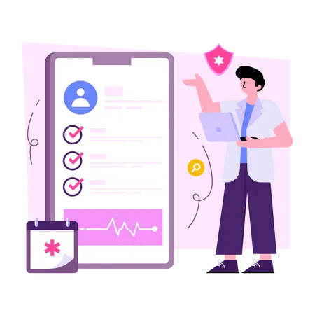 Mobile Patient Card  Illustration