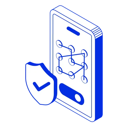 Mobile pattern lock  Illustration