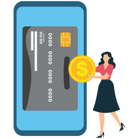 Mobile Payment and Digital Banking  Illustration