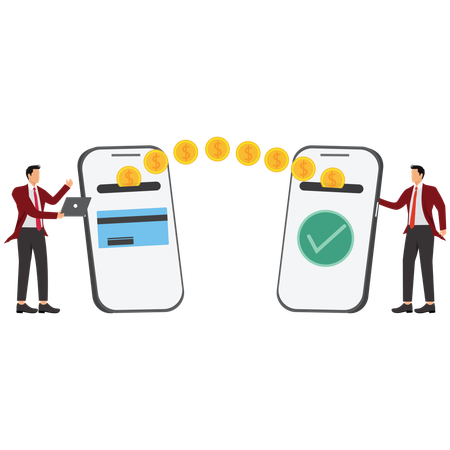 Mobile Payment and Online Money Transfer  Illustration
