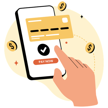 Mobile Payment Confirmation  Illustration