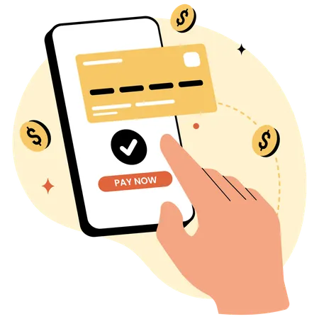 Mobile Payment Confirmation  Illustration