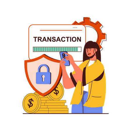 Mobile Transaction Security  Illustration