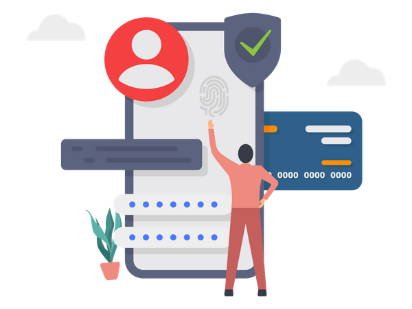 Mobile payment security  Illustration