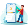 illustration mobile payment system