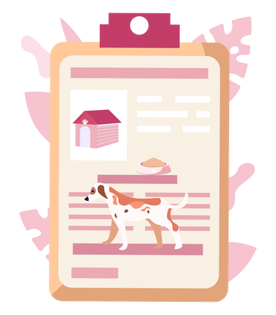 Mobile phone application for pet owners Illustration