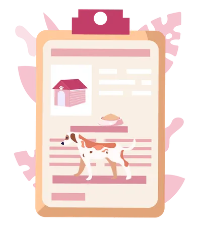 Mobile phone application for pet owners  Illustration