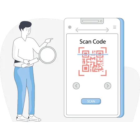 Mobile phone displaying a scam code alert warning users about potential fraudulent activity  Illustration