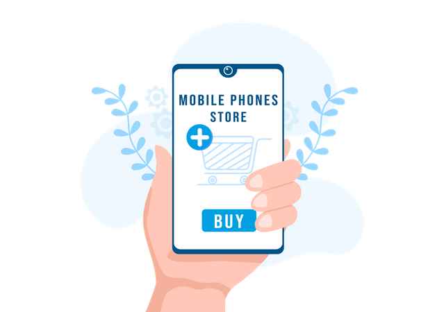 Mobile phone store app  Illustration