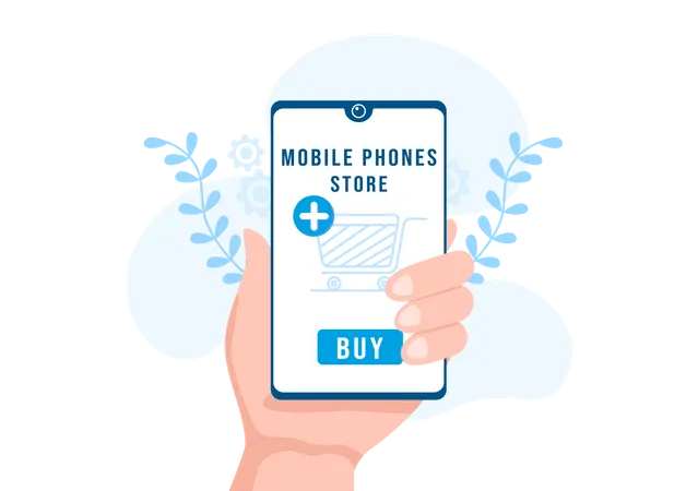 Mobile phone store app  Illustration