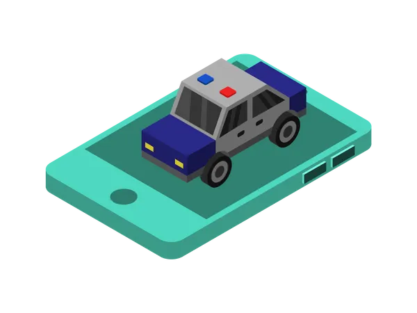 Mobile Police  Illustration