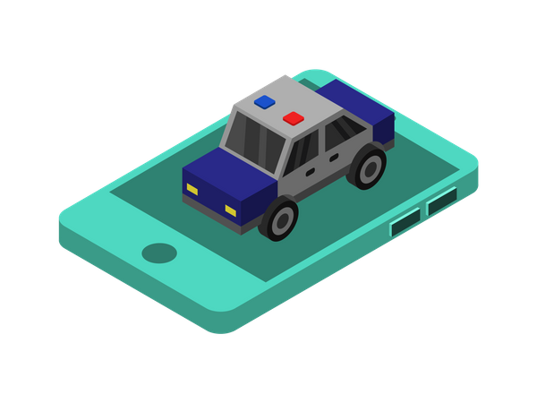 Mobile Police  Illustration