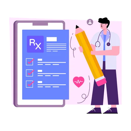 Mobile Prescription  Illustration