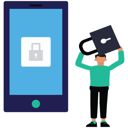 Mobile privacy Illustration