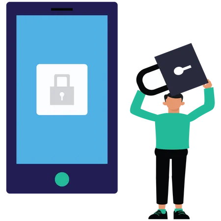 Mobile privacy Illustration