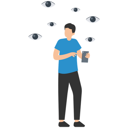 Mobile privacy  Illustration
