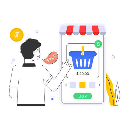 Mobile Purchase  Illustration