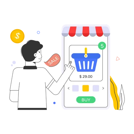 Mobile Purchase  Illustration