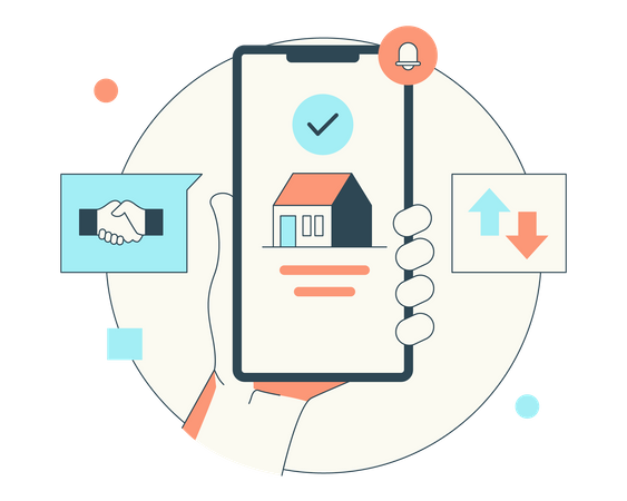 Mobile Real Estate  Illustration