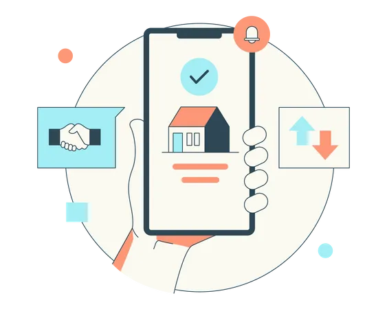 Mobile Real Estate  Illustration