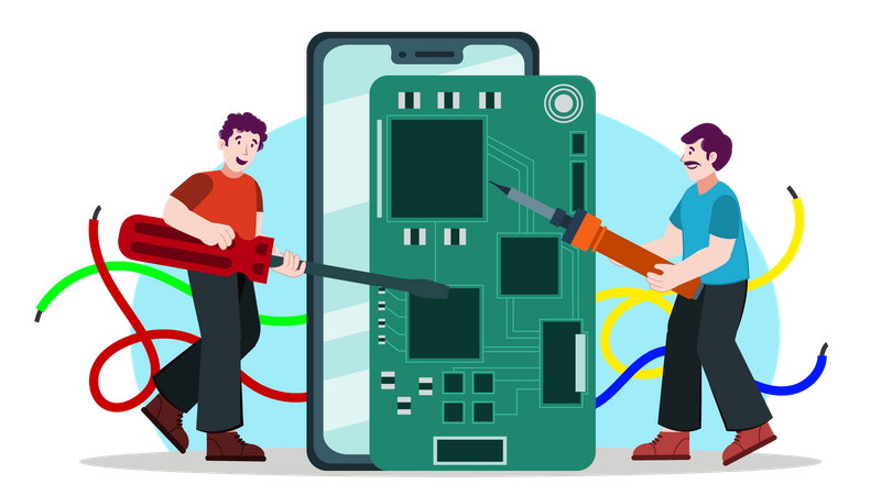 Mobile Repair  Illustration
