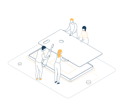 Mobile repair service  Illustration