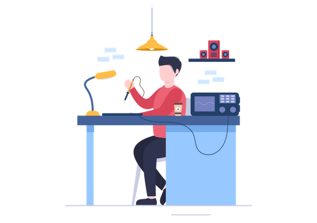 Mobile Repair Telephone Illustration  Illustration