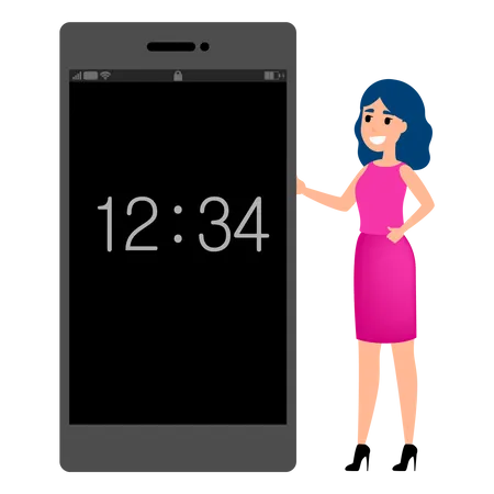 Mobile screen time Illustration
