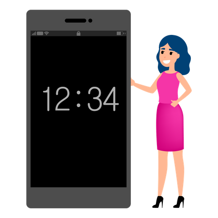 Mobile screen time  Illustration