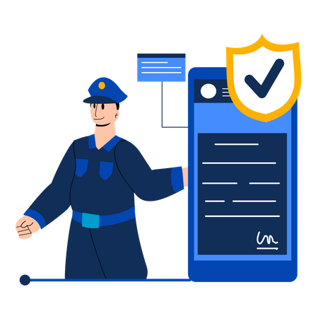 Mobile security  Illustration