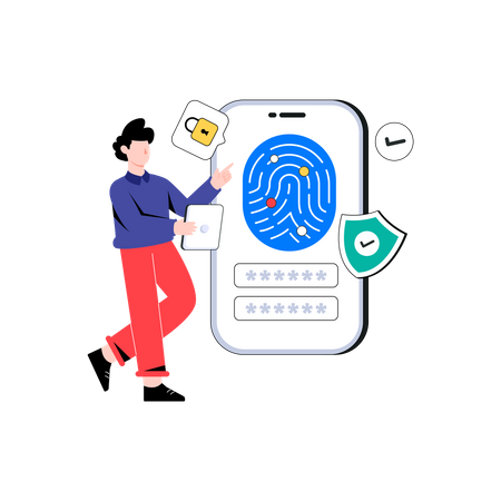 Mobile Security  Illustration