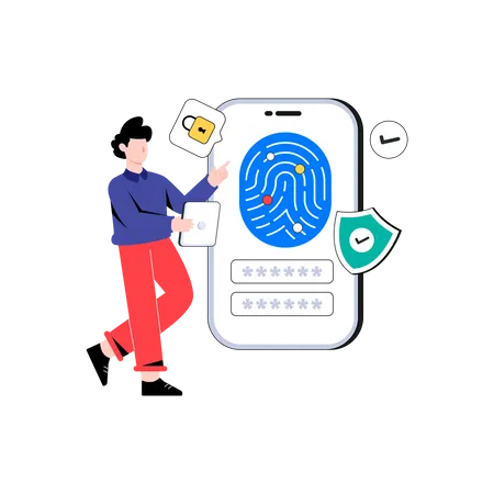 Mobile Security  Illustration