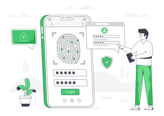 Mobile Security  Illustration