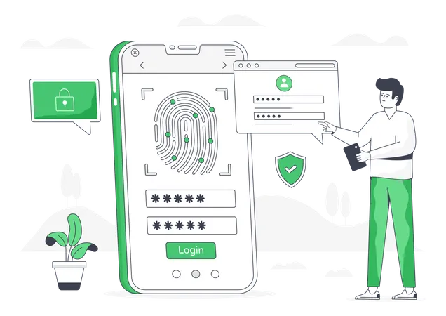 Mobile Security  Illustration