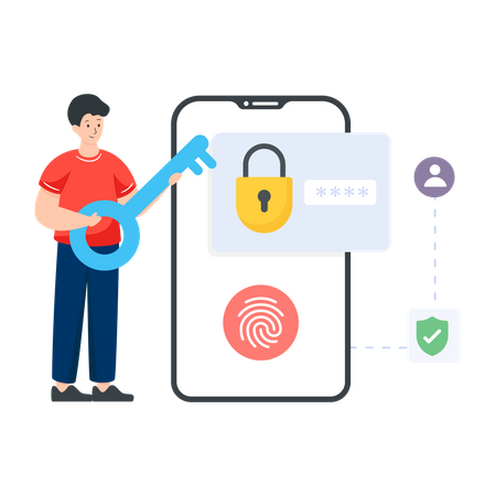 Mobile Security  Illustration