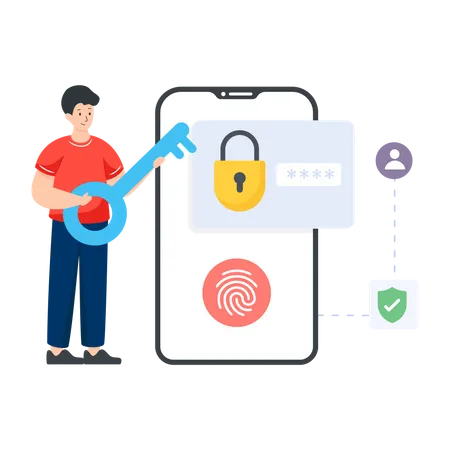 Mobile Security  Illustration