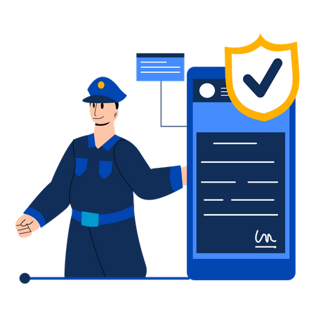 Mobile security  Illustration