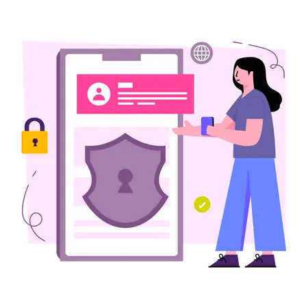 Mobile Security  Illustration