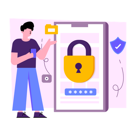 Mobile Security  Illustration