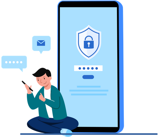 Mobile Security  Illustration